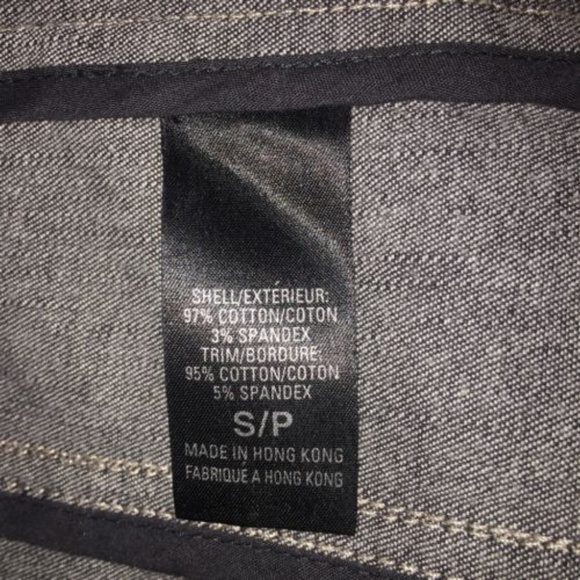 Tahari Denim Jean Jacket Black Coat S Snap - Picture 7 of 8